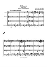 Habanera from Bizet's 'Carmen' - for String Quartet - Score & Parts